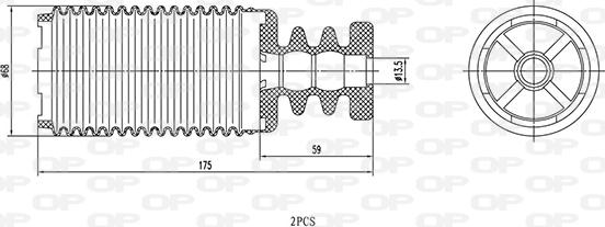 Open Parts DCK5103.02 - Відбійник, буфер амортизатора avtolavka.club