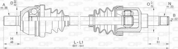 Open Parts DRS6449.00 - Приводний вал avtolavka.club