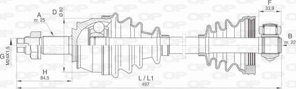 Open Parts DRS6444.00 - Приводний вал avtolavka.club