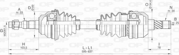 Open Parts DRS6446.00 - Приводний вал avtolavka.club