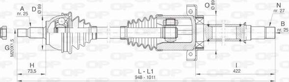 Open Parts DRS6441.00 - Приводний вал avtolavka.club