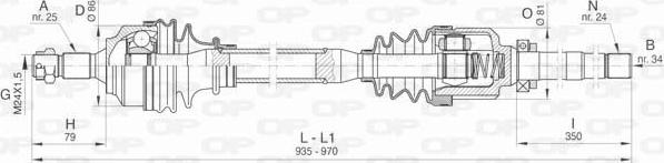 Open Parts DRS6456.00 - Приводний вал avtolavka.club