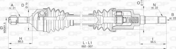 Open Parts DRS6461.00 - Приводний вал avtolavka.club