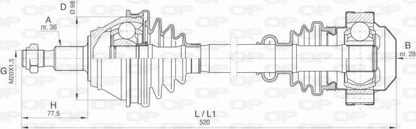 Open Parts DRS6409.00 - Приводний вал avtolavka.club