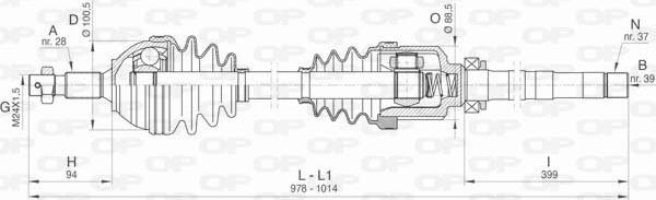 Open Parts DRS6406.00 - Приводний вал avtolavka.club