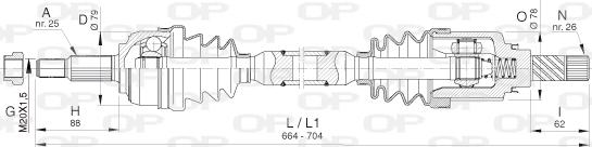 Open Parts DRS6400.00 - Приводний вал avtolavka.club