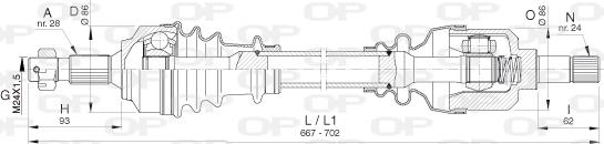 Open Parts DRS6402.00 - Приводний вал avtolavka.club