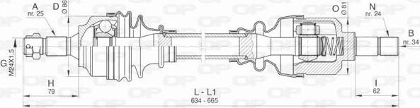 Open Parts DRS6435.00 - Приводний вал avtolavka.club