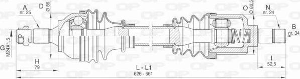 Open Parts DRS6438.00 - Приводний вал avtolavka.club