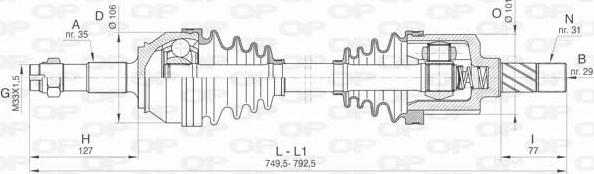 Open Parts DRS6433.00 - Приводний вал avtolavka.club