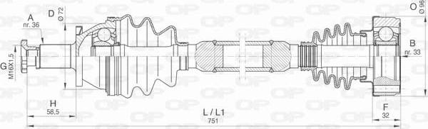 Open Parts DRS6420.00 - Приводний вал avtolavka.club