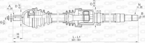 Open Parts DRS6428.00 - Приводний вал avtolavka.club