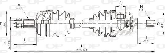 Open Parts DRS6046.00 - Приводний вал avtolavka.club