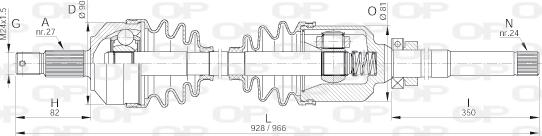 Open Parts DRS6047.00 - Приводний вал avtolavka.club