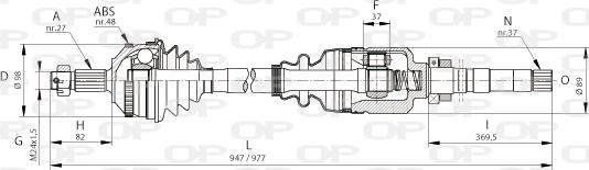 Open Parts DRS6053.00 - Приводний вал avtolavka.club
