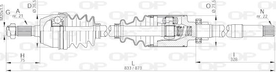 Open Parts DRS6005.00 - Приводний вал avtolavka.club