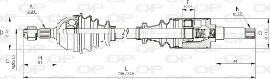 Open Parts DRS6001.00 - Приводний вал avtolavka.club