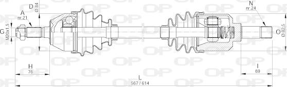 Open Parts DRS6002.00 - Приводний вал avtolavka.club