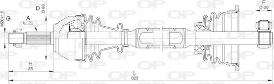 Open Parts DRS6016.00 - Приводний вал avtolavka.club