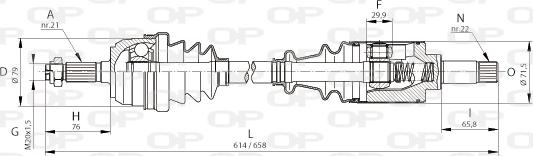 Open Parts DRS6084.00 - Приводний вал avtolavka.club