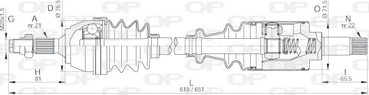 Open Parts DRS6086.00 - Приводний вал avtolavka.club