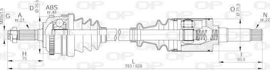 Open Parts DRS6039.00 - Приводний вал avtolavka.club