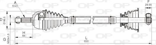 Open Parts DRS6036.00 - Приводний вал avtolavka.club