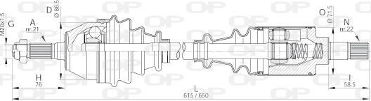 Open Parts DRS6030.00 - Приводний вал avtolavka.club