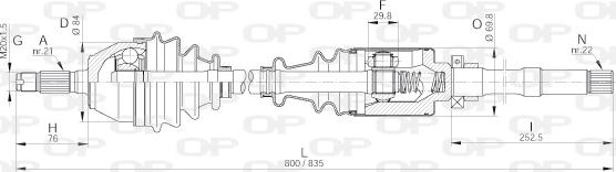 Open Parts DRS6031.00 - Приводний вал avtolavka.club