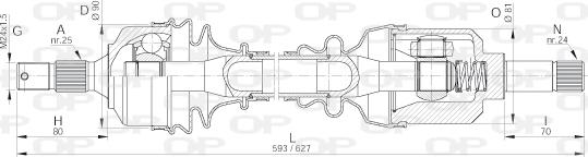 Open Parts DRS6023.00 - Приводний вал avtolavka.club