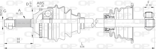 Open Parts DRS6072.00 - Приводний вал avtolavka.club