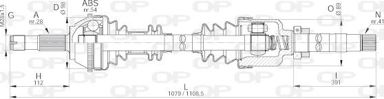 Open Parts DRS6144.00 - Приводний вал avtolavka.club