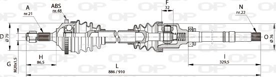 Open Parts DRS6150.00 - Приводний вал avtolavka.club