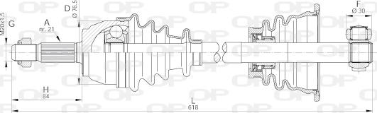 Open Parts DRS6151.00 - Приводний вал avtolavka.club