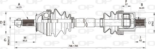 Open Parts DRS6164.00 - Приводний вал avtolavka.club