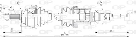 Open Parts DRS6167.00 - Приводний вал avtolavka.club