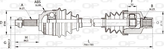 Open Parts DRS6101.00 - Приводний вал avtolavka.club