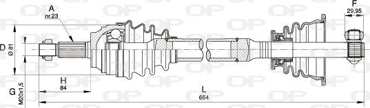 Open Parts DRS6112.00 - Приводний вал avtolavka.club