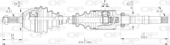 Open Parts DRS6184.00 - Приводний вал avtolavka.club