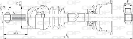 Open Parts DRS6135.00 - Приводний вал avtolavka.club