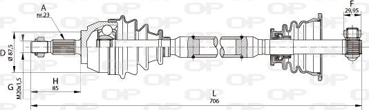 Open Parts DRS6131.00 - Приводний вал avtolavka.club