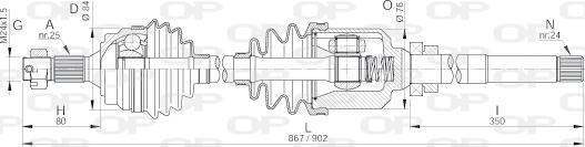 Open Parts DRS6133.00 - Приводний вал avtolavka.club