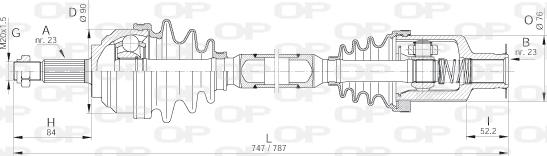 Open Parts DRS6132.00 - Приводний вал avtolavka.club