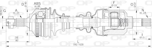 Open Parts DRS6129.00 - Приводний вал avtolavka.club