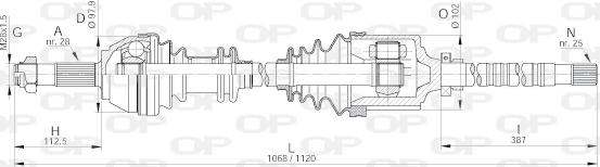 Open Parts DRS6175.00 - Приводний вал avtolavka.club