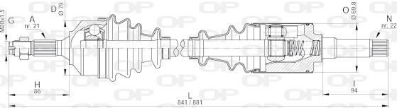 Open Parts DRS6171.00 - Приводний вал avtolavka.club