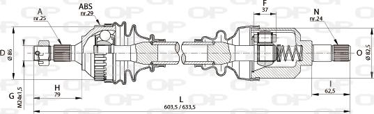 Open Parts DRS6178.00 - Приводний вал avtolavka.club