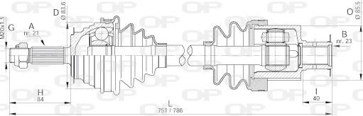 Open Parts DRS6172.00 - Приводний вал avtolavka.club