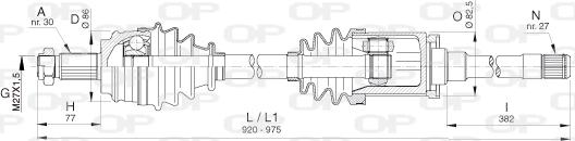 Open Parts DRS6394.00 - Приводний вал avtolavka.club