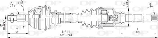 Open Parts DRS6398.00 - Приводний вал avtolavka.club